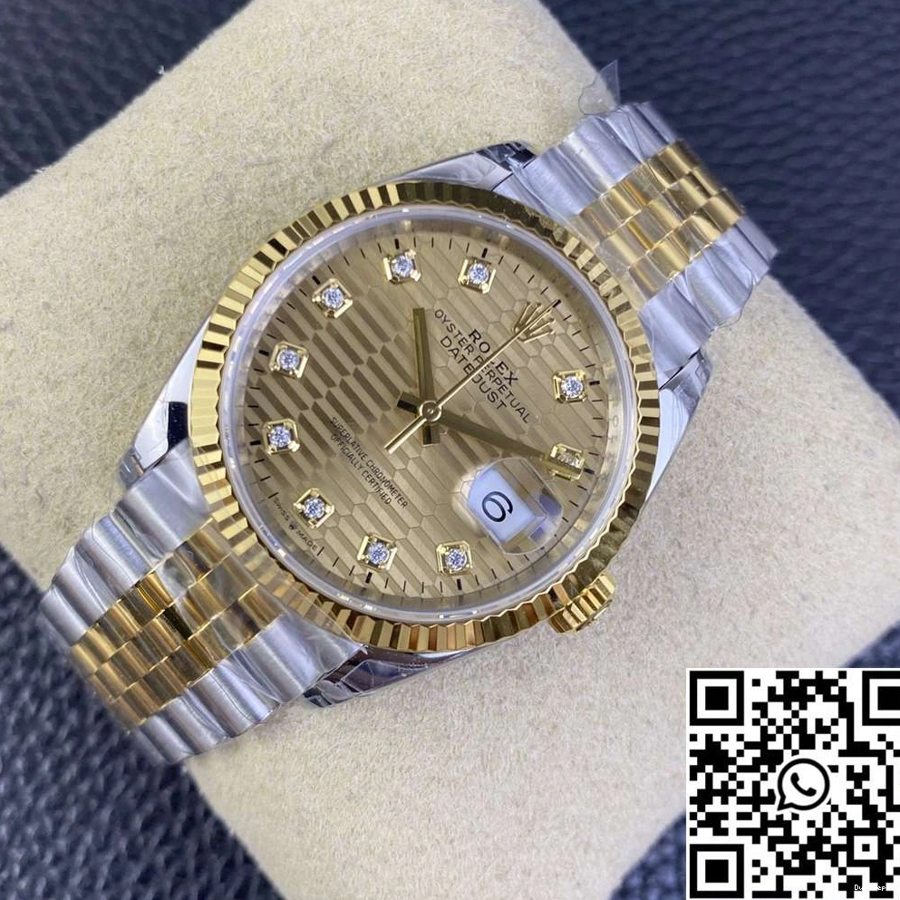Rolex Hourmarker VS Datejust Silver 36MM M126233 Tone Diamond Dial Motif Two Factory 1231